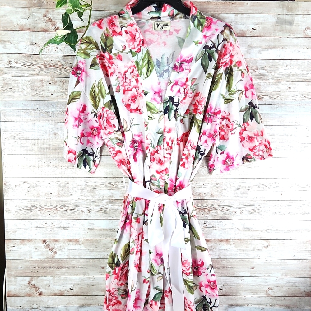 Show Me Your MuMu, Garden of Blooms lightweight robe, belt missing O/S - Picture 1 of 6